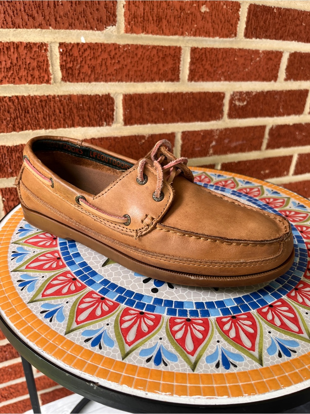 Keen Brown Leather Boat Shoes Mens 10 D Moc Toe Casual Deck Shoes 607379